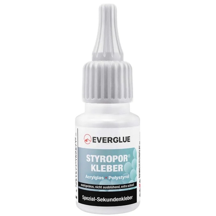 Everglue цианоакрилатно лепило за PMMA (плексиглас), акрилно стъкло, нисък вискозитет, 20 g