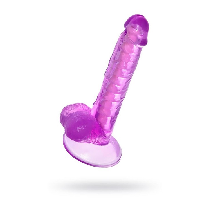 Lola Toys rugalmas vibrátor, lila, 20,5 cm, tapadókoronggal