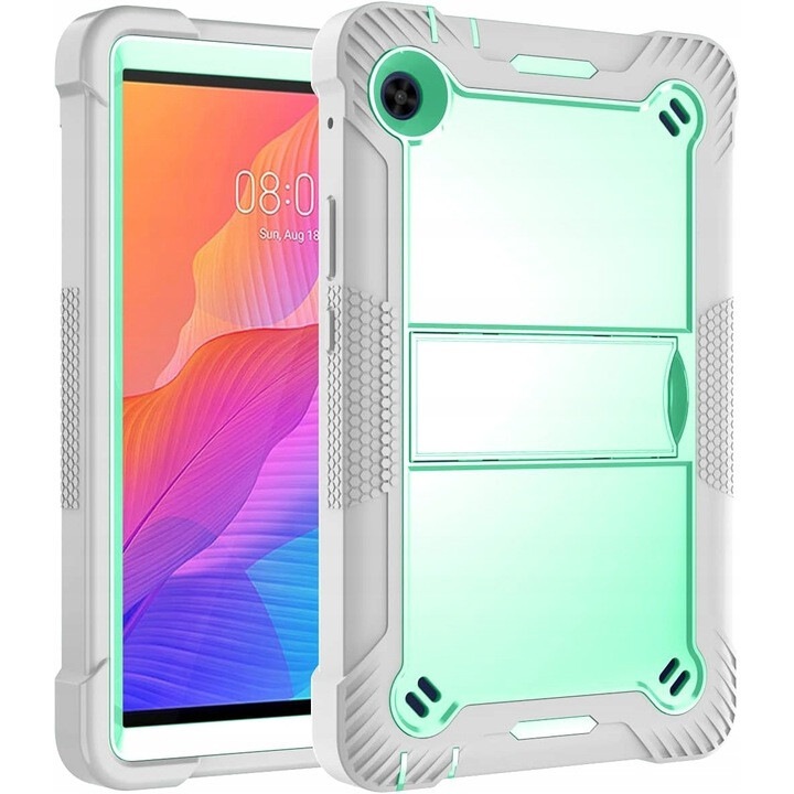 Husa tablete Rugged Case pentru Huawei MatePad T8 8.0", neagra, cu suport si curea de umar