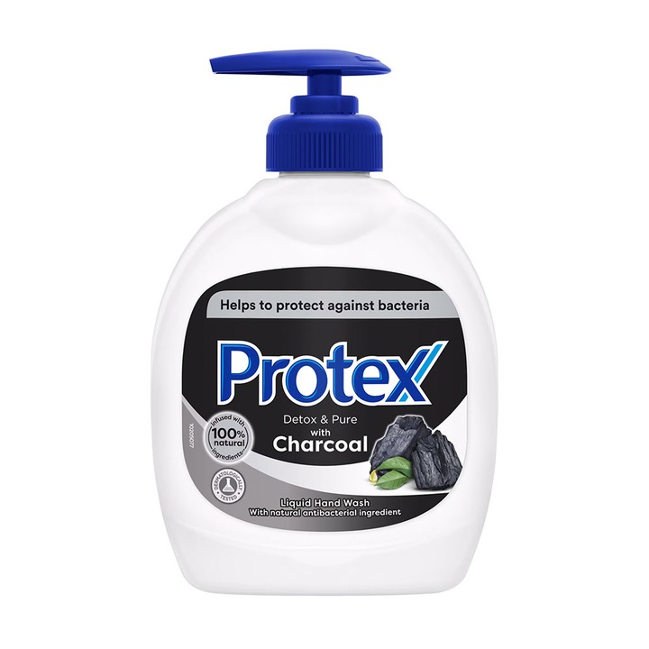 Опаковка от 3 X течен сапун Protex Charcoal 300 мл