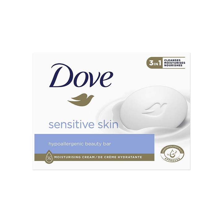 Опаковка от 6 X Dove сапун за чувствителна кожа 90гр
