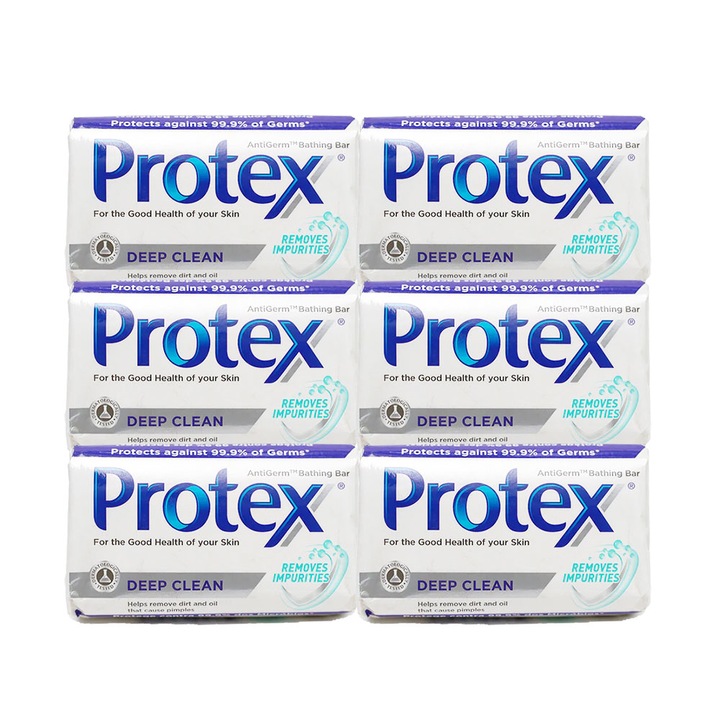 Опаковка от 2 X Deep Clean сапун Protex 6x90g