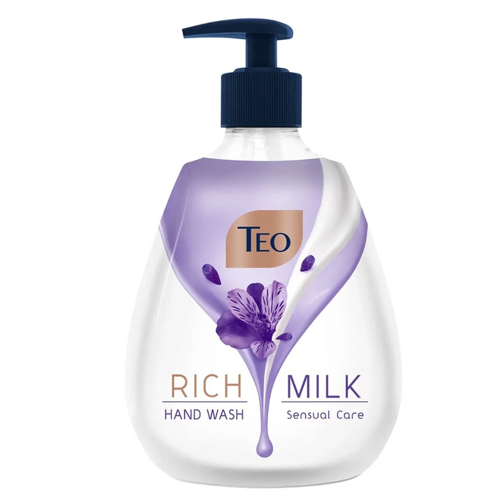 Опаковка от 3 x Teo Rich Milk Sensual Care течен сапун 400 мл