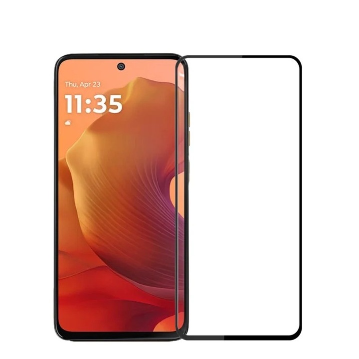 Защитно фолио от закалено стъкло за Motorola Moto E15 / G05 full glue black
