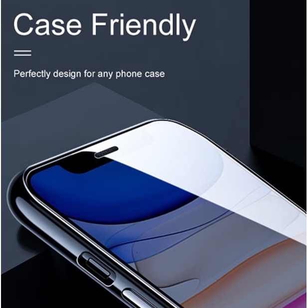 Folie sticla MatTech, compatibila cu iPhone XR / iPhone 11, Case Friendly, 2.5 D, Grosime de 0.3mm, Duritate 9H, Anti-Fingerprint, Margini Rotunjite, Transparent