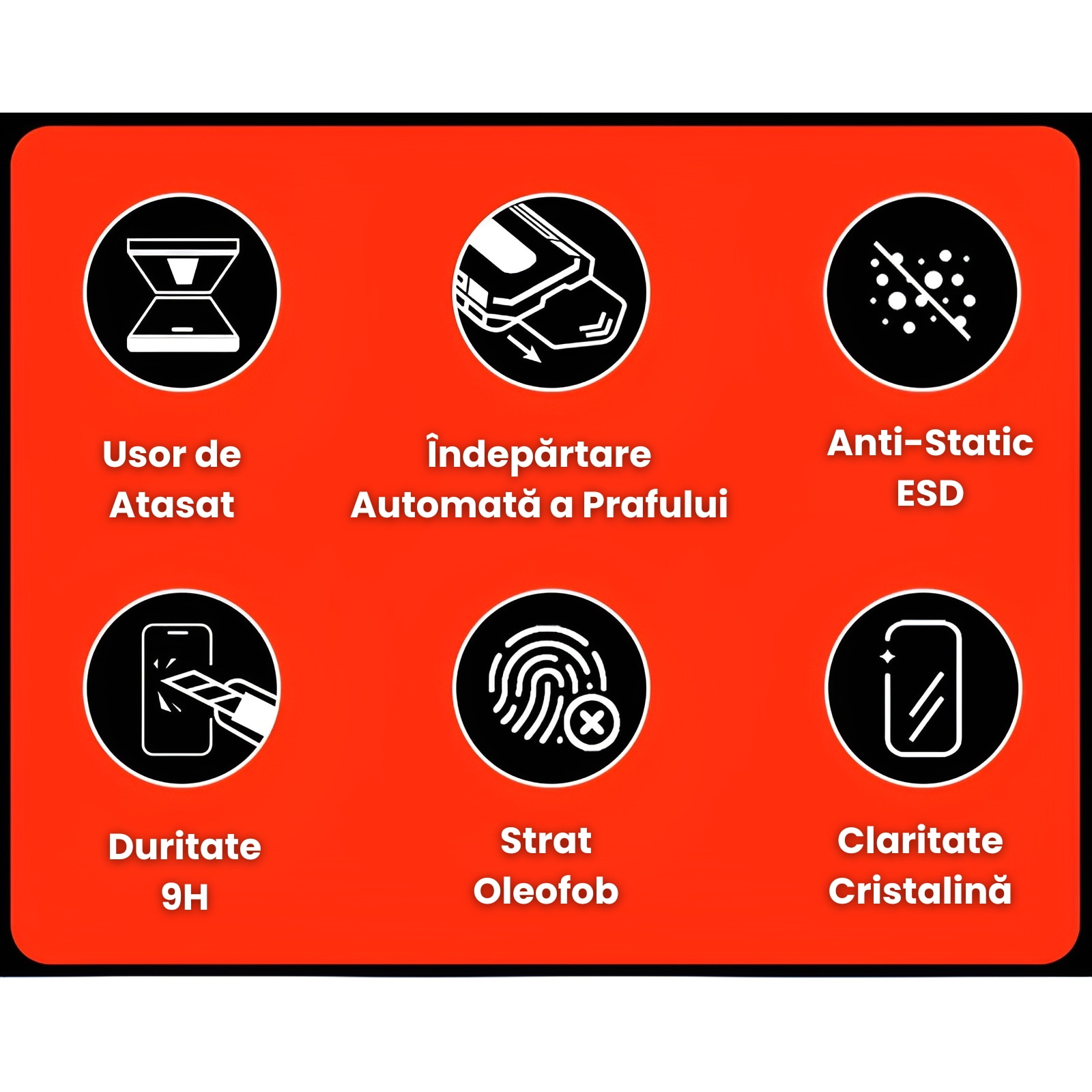 Set 2 Folii Transparent Glass, Compatibil cu Iphone 16 ProMax, Sticla Securizata, Gorila X instalare usoara cu dispozitiv EASYAPP pentru indepartarea prafului, Anti-zgarieturi, Anti-amprenta, Anti-explozie, Anti-soc, Anti-ulei, Anti-orbire