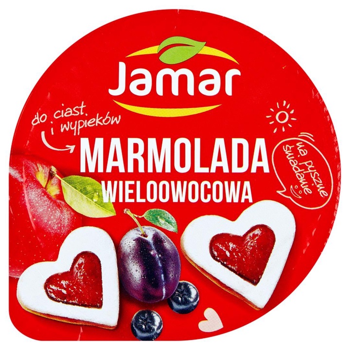 Marmelada multifructe JAMAR 250 g, fructe mixte, gelifiere naturala