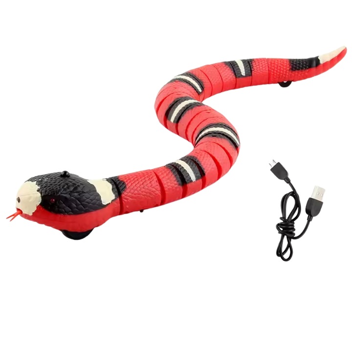 Jucarie Interactiva Sarpe RC, cu Incarcare USB, Miscare Realista in S, Senzatie Educativa si Distractiva pentru Copii si Animale de Companie, Perfect pentru Dezvoltarea Creativitatii si a Reflexelor, +6 Ani, Utility One