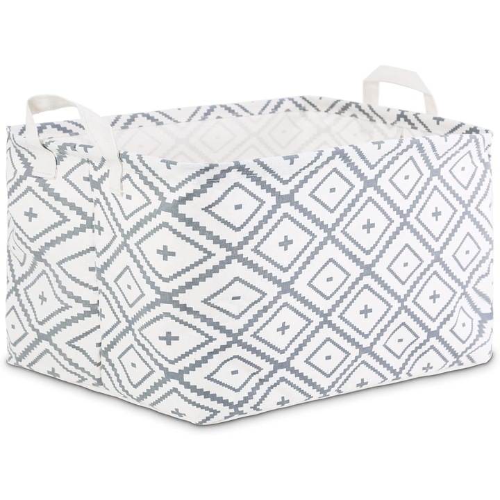 Delpi összecsukható szennyeskosár, vízálló, 35L, fehér, 43x32x25cm