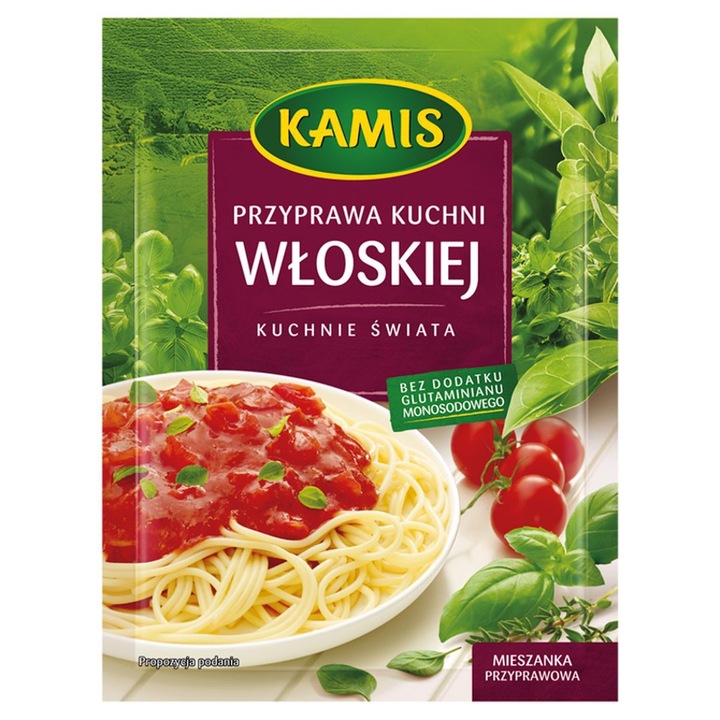 Amestec de condimente Kamis World cuisine, pentru bucataria italiana 20 g