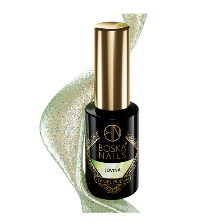 Oja hibrida Boska Nails Jovina 489, albastru holografic, 6ml
