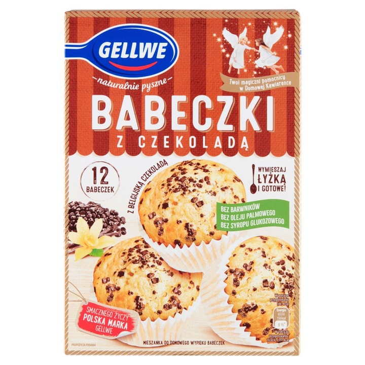 Gellwe Mix pentru copt cu briose cu ciocolata 290 g
