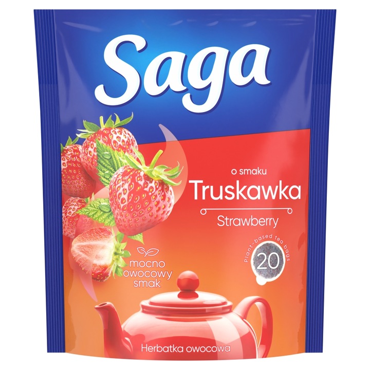 EKATERRA gyümölcstea, Saga, eper ízű, 34 g, 20 filteres
