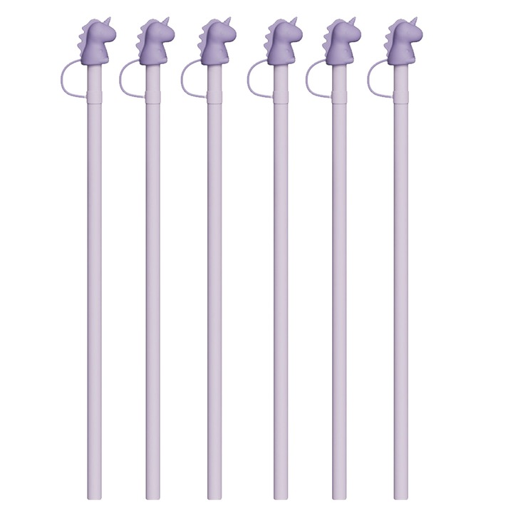 12-инчови силиконови сламки (с ръкав), съвместими с чаши от 40 oz 30 oz, пакет от 6 многократно използваеми сламки