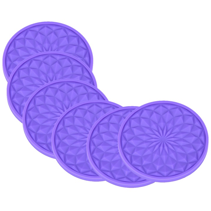 Enforose italtartók, 6 db-os készlet, PVC, többszínű, 7cm