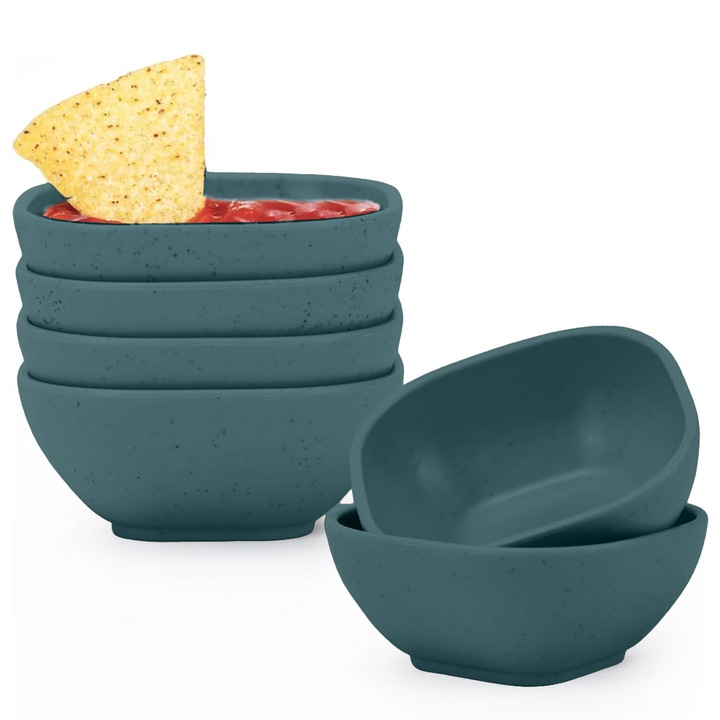 Set 6 boluri din paie de grau, Enforose, pentru sosuri, multicolor, 9.3x4cm