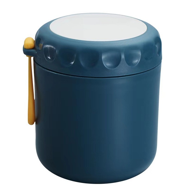 Recipient izolat pentru alimente, Borcan termoizolant cu vid pentru supa pentru alimente calde si reci, Recipient portabil din otel inoxidabil pentru pranz cu design etans pentru scoala, birou, calatorii (1000ML)