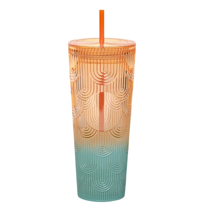 Duplafalú pohár, 710ml, átlátszó, 24oz