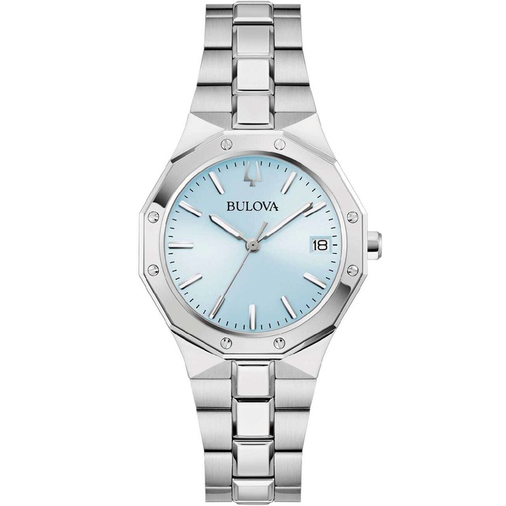 Дамски часовник Bulova Quartz, 32мм, 10ATM, Сребрист