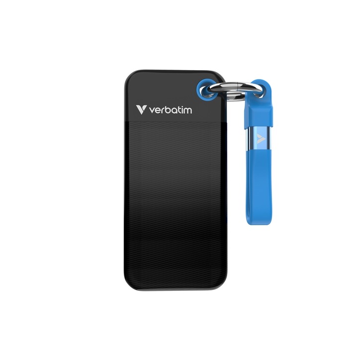 Външен SSD Verbatim Pocket SSD USB 3.2 Gen 2 2TB Black/Blue 32195