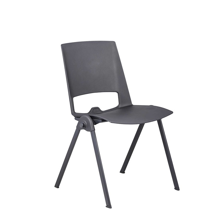 Посетителски стол RFG Real Feel Good Sweet Black, черен, 4 броя в комплект