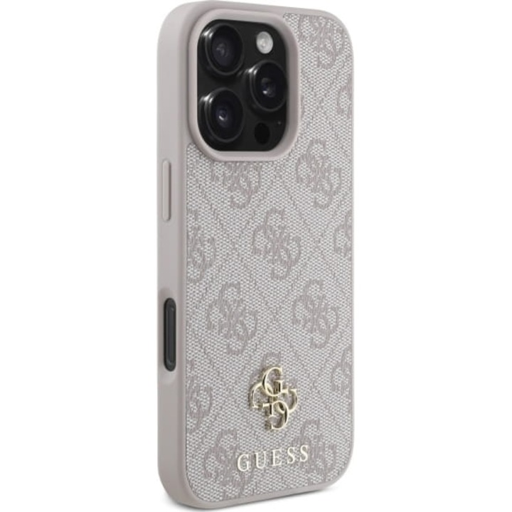 Калъф, Guess Hardcase 4G Ring Classic Logo MagSafe за iPhone 16 Pro Max, Розов