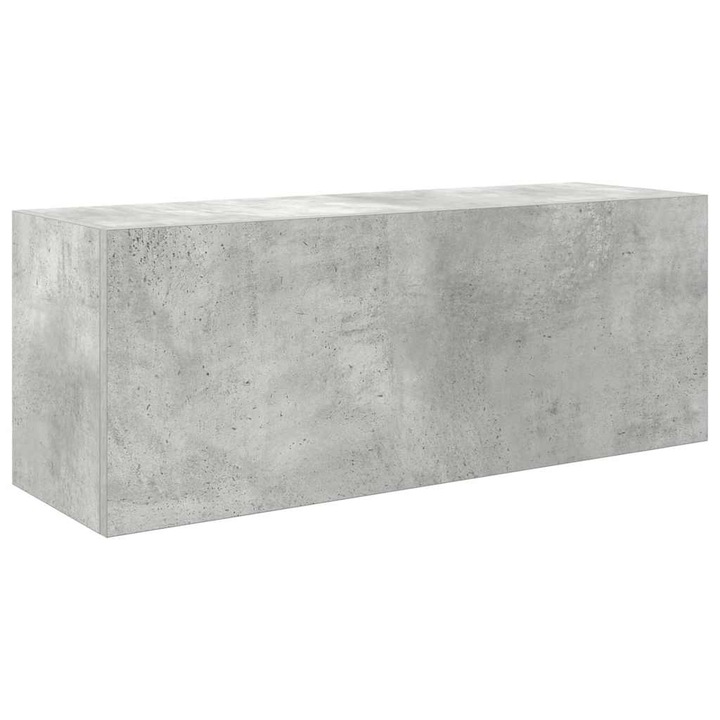 Dulap perete baie vidaXL, gri beton, 80x25x30 cm, lemn prelucrat, 9.5 Kg