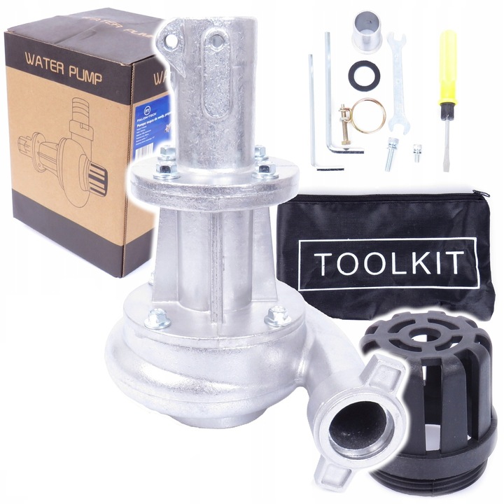 Pompa de apa,, atasament pentru motocoasa FALON TECH, 28mm, 9 freze, argintie, set complet