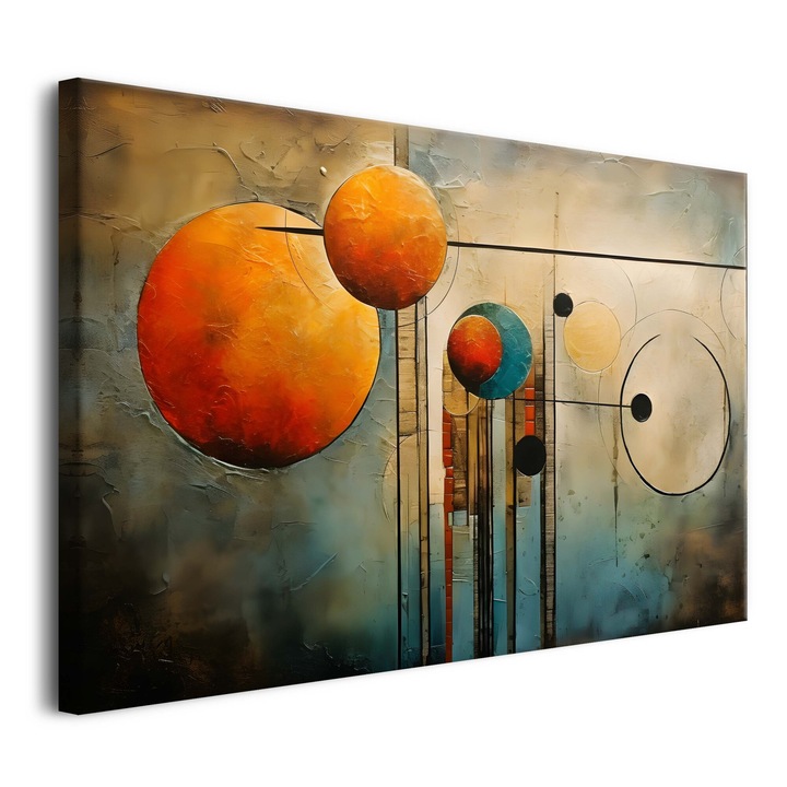 Tablou Abstract, Deco Walls, Digital Print, Pentru Camera De Zi, Fara Rama, Panza, Dreptunghi, 80 x 120 cm, Multicolor