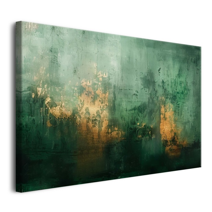 Tablou Abstract, Deco Walls, Digital Print, Pentru Camera De Zi, Fara Rama, Panza, Dreptunghi, 80 x 120 cm, Verde