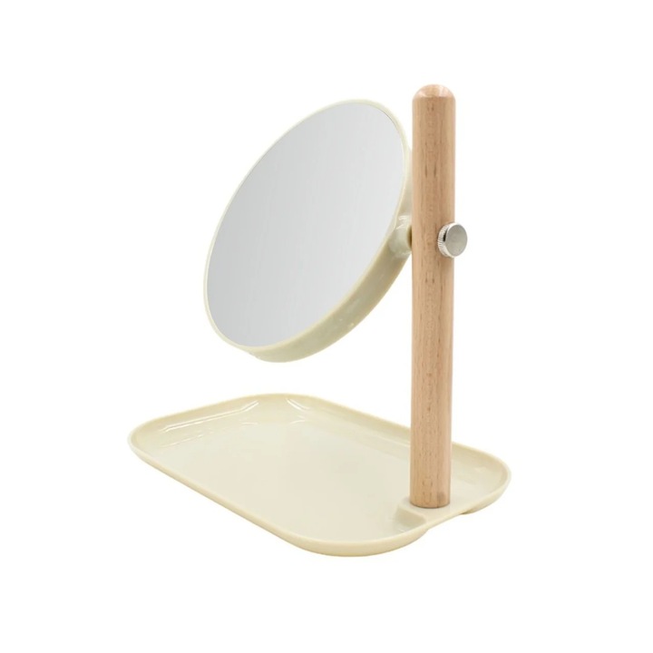 Oglindă cosmetică, Bathroom Solutions, bej, 15.5x22cm, design elegant