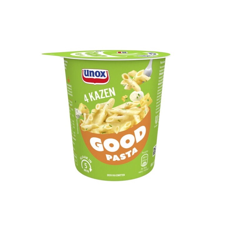 Paste Unox Good, cu 4 tipuri de branza, gata in 5 minute, 66 g