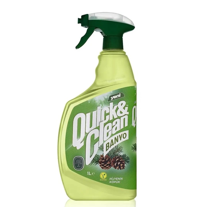Solutie de curatat multisuprafete cu ulei de pin si otet, 1l, QUICK & CLEAN, DAsiNU