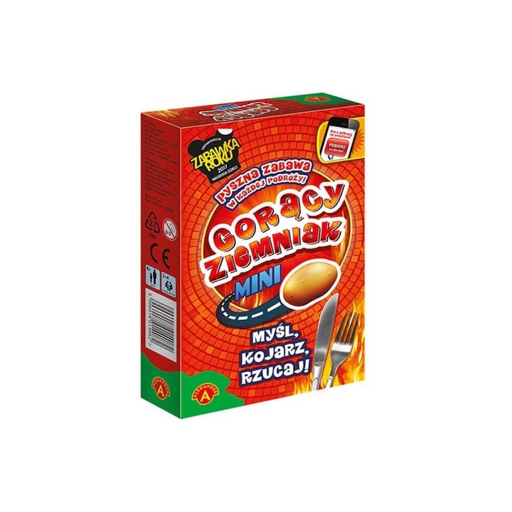 Joc de societate Hot Potato mini, Alexander, 2-4 jucatori, 180x114x35mm, 8+ ani