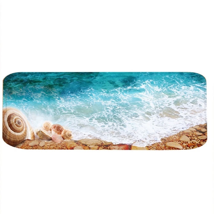 Килим против хлъзгане, 60x180 см, фланелен материал, многоцветен