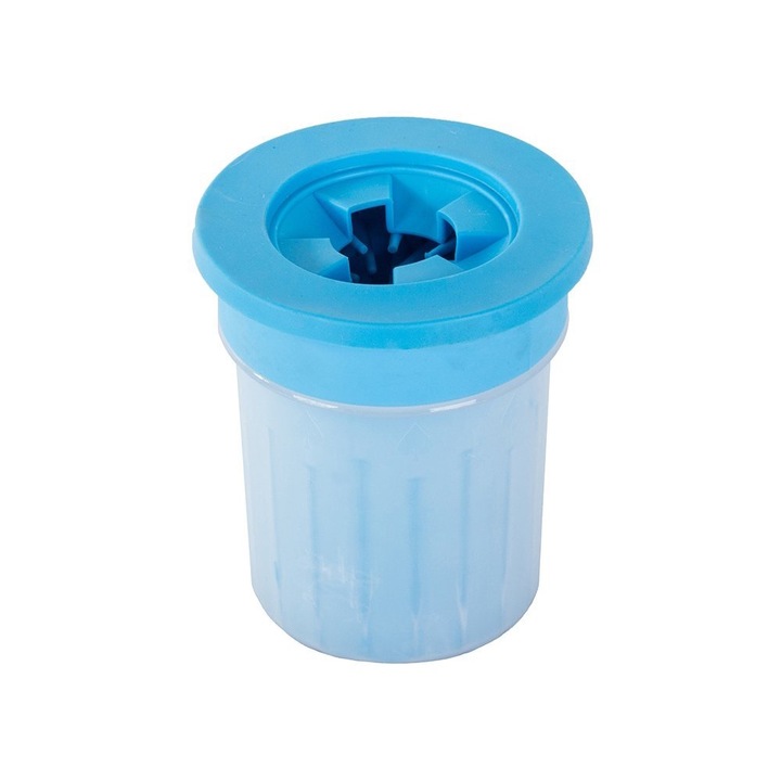 Dispozitiv din silicon de curatarea labuletor, Zola®, pentru animale, marimea M, 11 x 10 cm, albastru