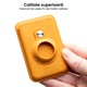 Картодържател AdroitGoods AirTag Card Holder, подходящ за Magsafe и iPhone - Card Holder/Wallet - Leather/Yellow