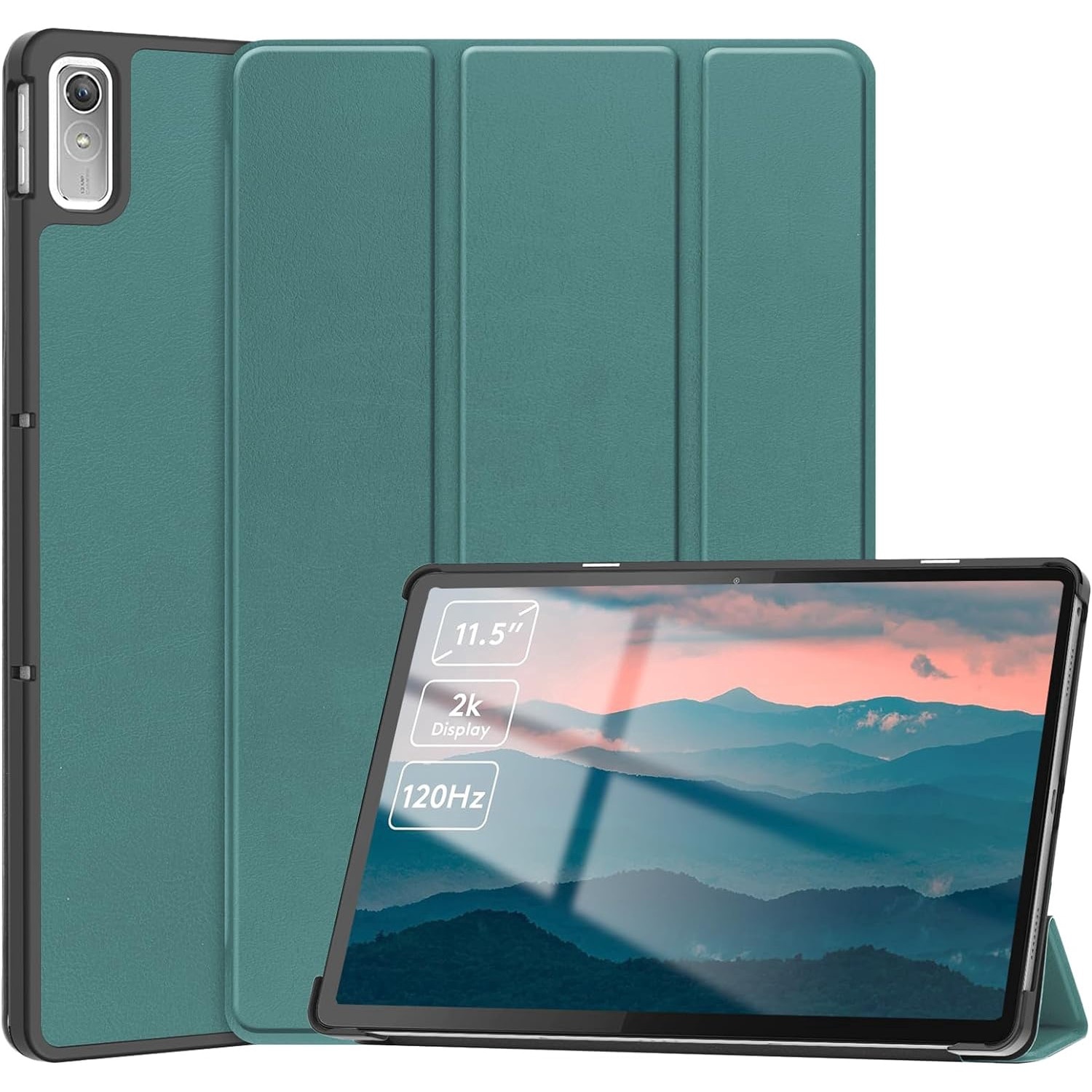 Husa Sigloo pentru tableta Lenovo Tab P11 Gen2(TB-350), 11.5 inch, Pine Green, Trifold, Smart Cover, Ultraslim