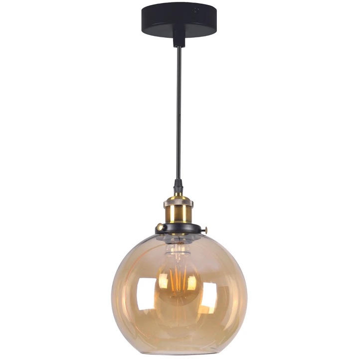 Пендел Polux, метал и стъкло, 1xE27, Max 20W, 120cm