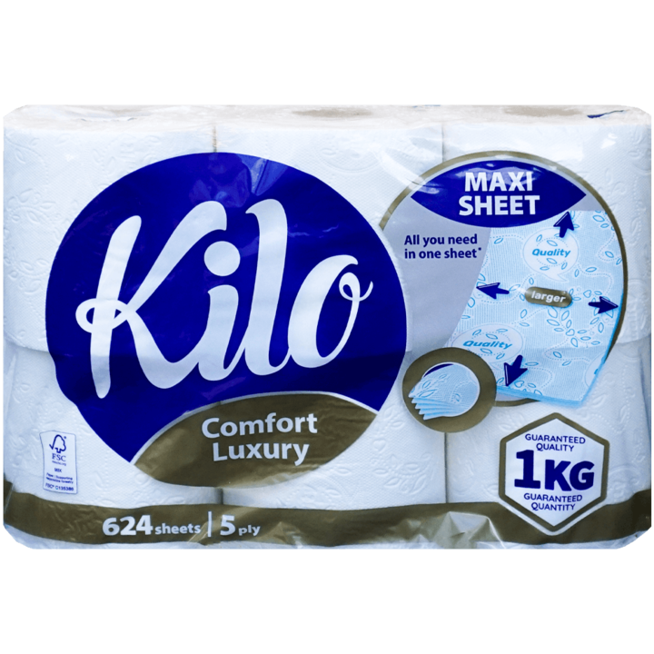 Kilo Confort WC papír, 5 réteg, 6 tekercs