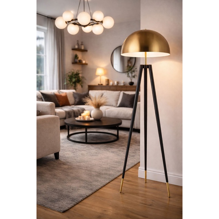 Lampadar HubRom, SEMYON 21039-4FL 45x157 cm 2xE27-60W Antiq