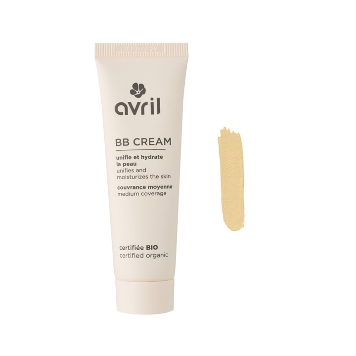 Crema nuantatoare BB Cream Light, 99% Ingrediente Naturale Bio, 30 ml, AVRIL