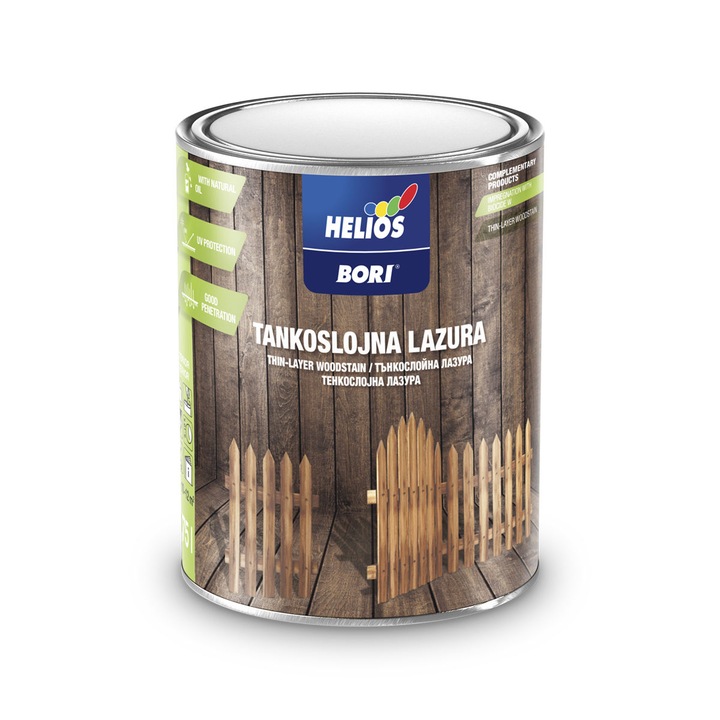 Lazură subțire HELIOS BORI incolor 0.75 l pentru lemn