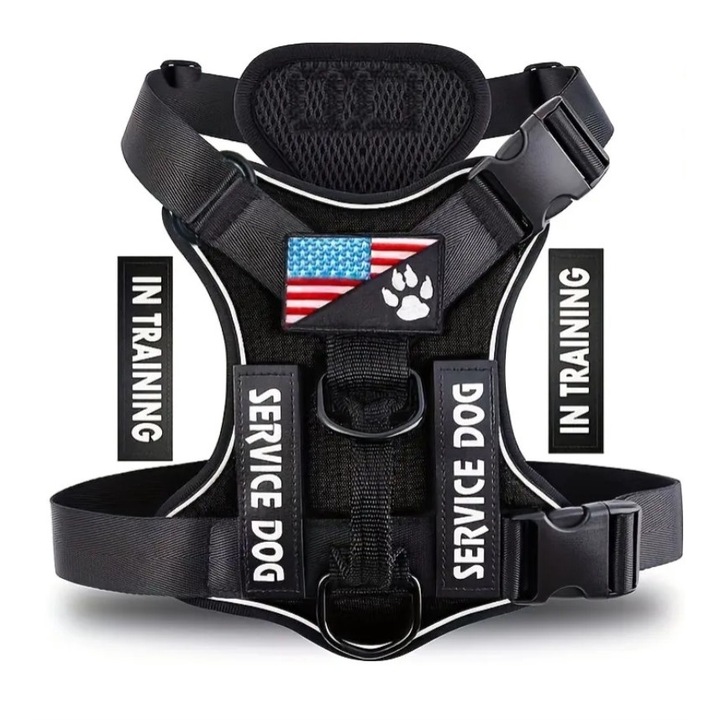 Ham ergonomic, Anti-tractiune, Distribuire uniforma a presiunii la nivelul pieptului, Marime XL, Negru