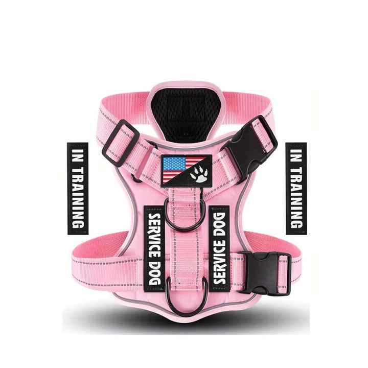 Ham ergonomic, Anti-tractiune, Distribuire uniforma a presiunii la nivelul pieptului, Marime L, Roz