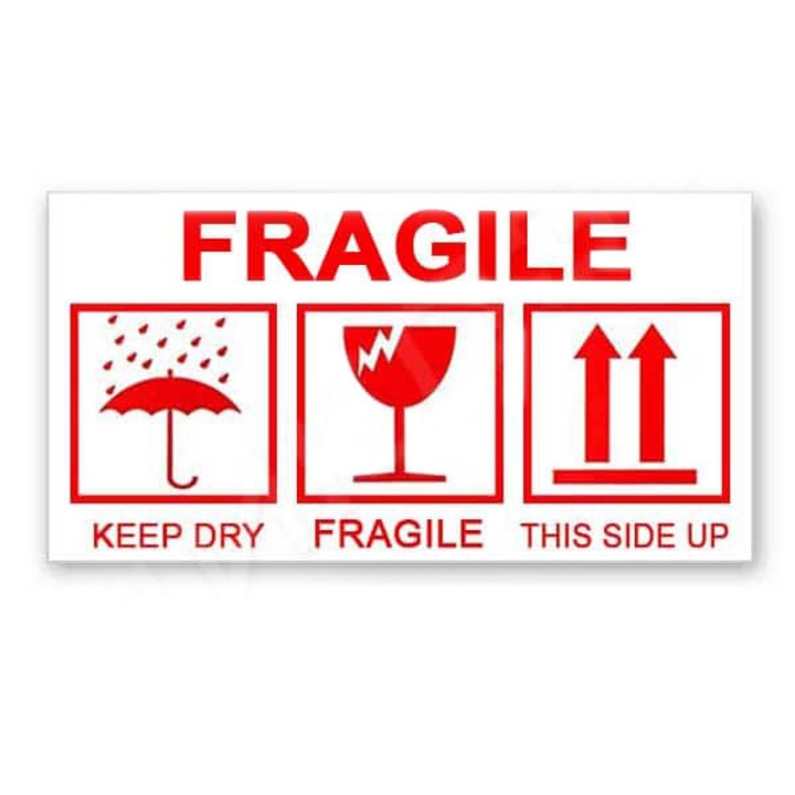 Etichete fragile 100x150mm, 500 buc