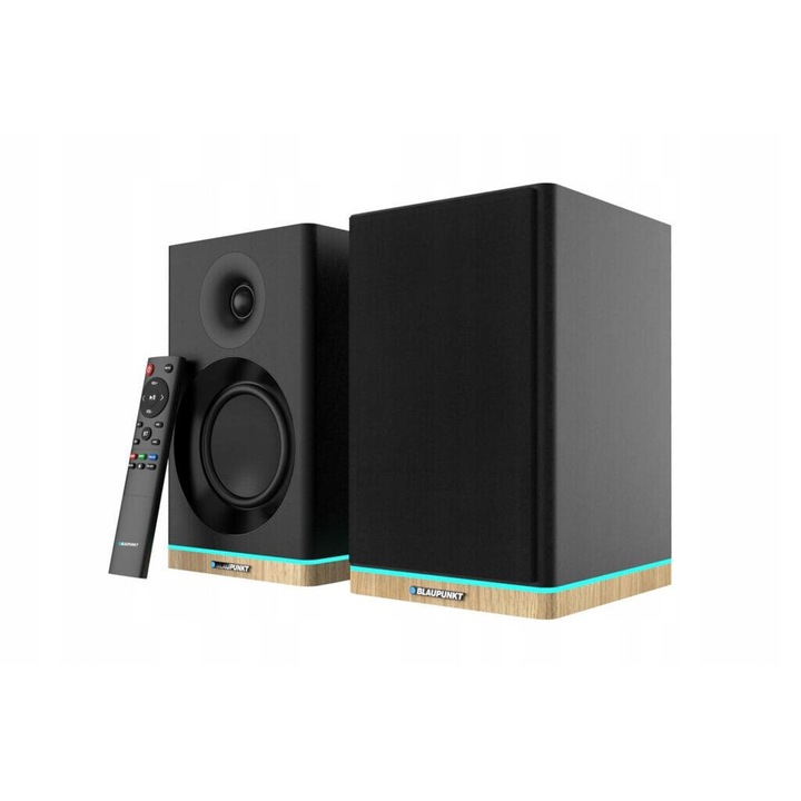 Set boxe active stereo Blaupunkt BS60BK, Bluetooth, HDMI ARC, 60W RMS, LED, 170x251x153mm