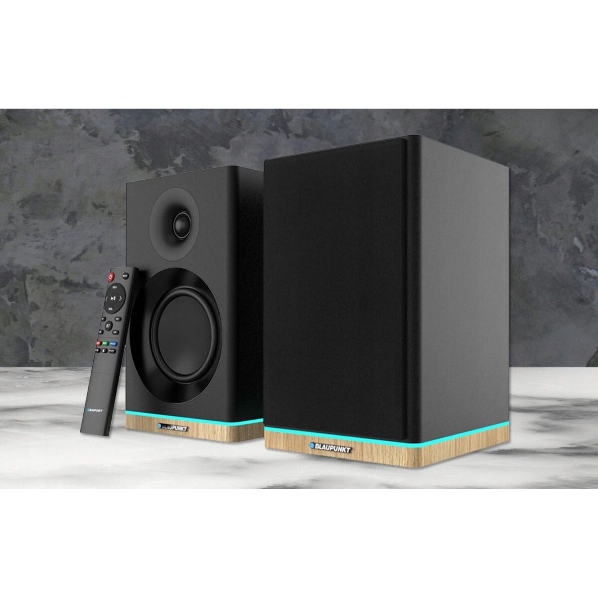 Set boxe active stereo Blaupunkt BS60BK, Bluetooth, HDMI ARC, 60W RMS, LED, 170x251x153mm
