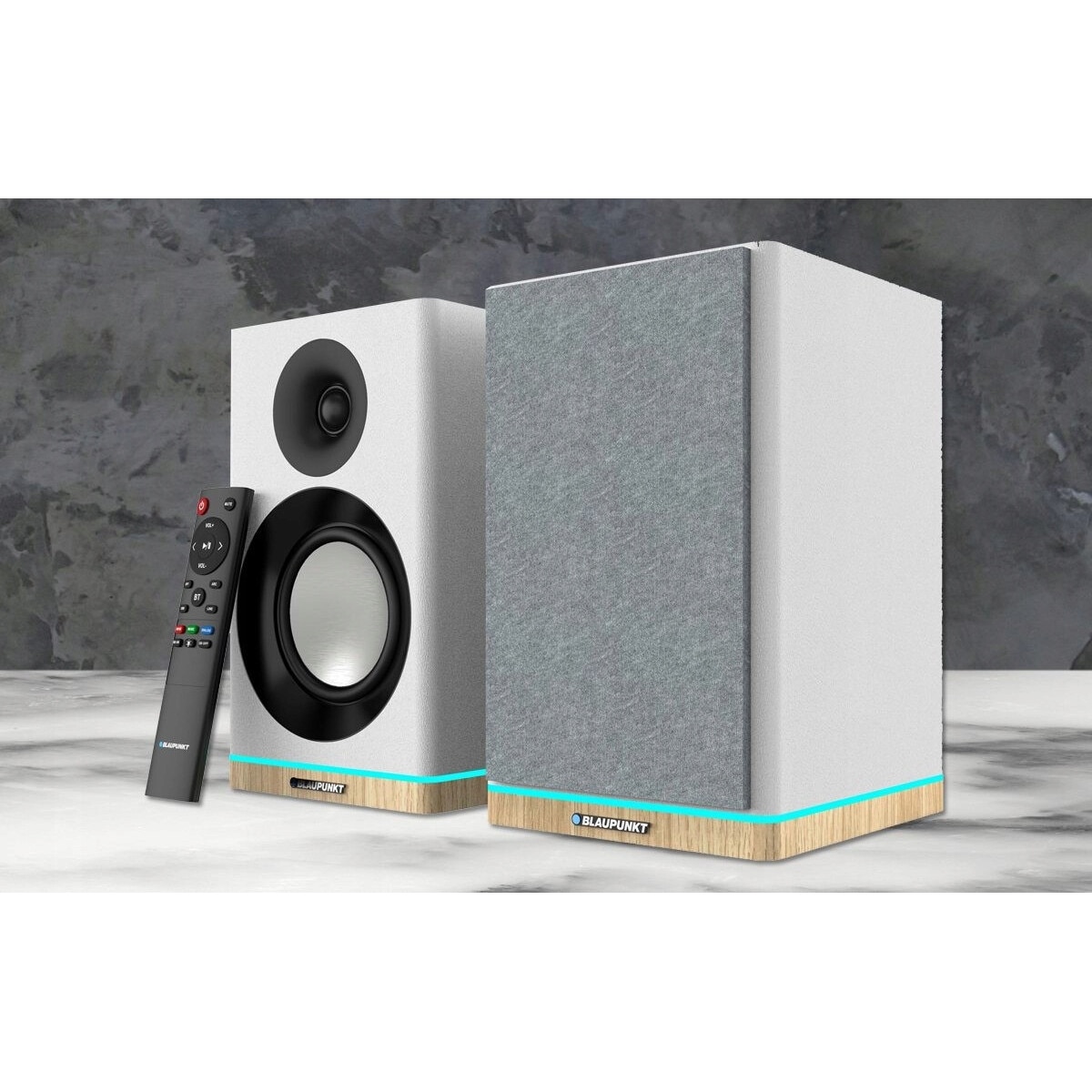 Boxe active Blaupunkt BS60WH, LED, 60W RMS, 2m cablu, alb