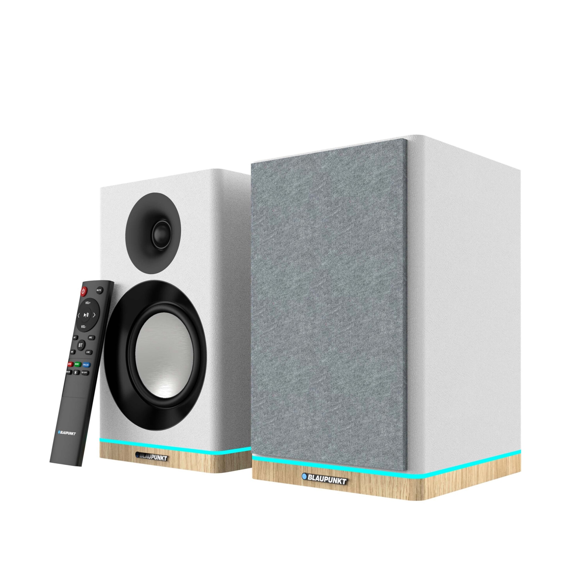 Boxe active Blaupunkt BS60WH, LED, 60W RMS, 2m cablu, alb